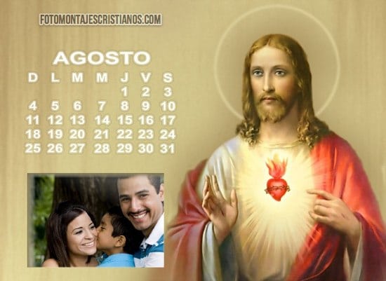 fotomontajes cristianos con jesus calendario agosto 2013