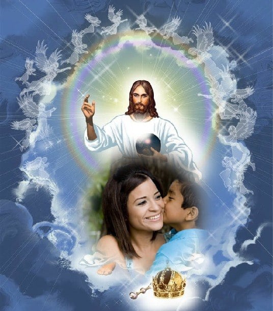 fotomontajes de jesus en el cielo