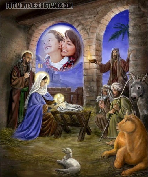 fotomontajes cristianos de navidad