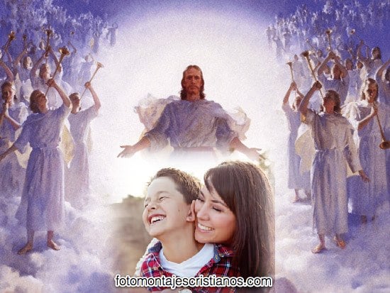 fotomontajes de jesus con angeles