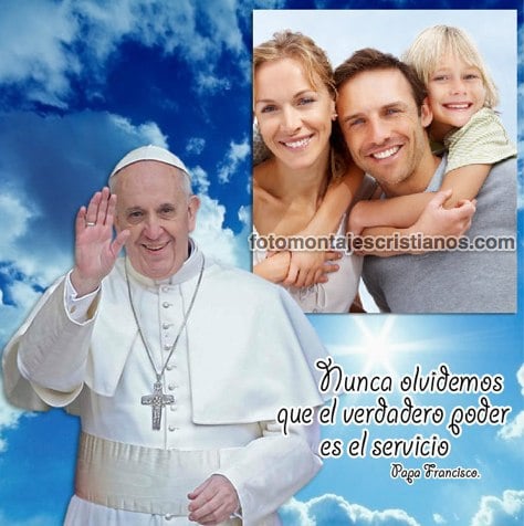 fotomontaje del papa francisco