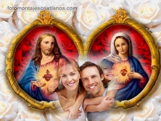fotomontajes de jesus y maria