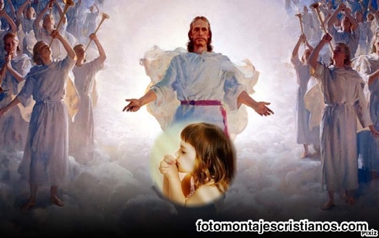 jesus en el cielo con angeles