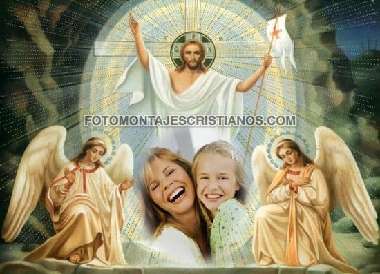 fotomontajes con jesus y los angeles