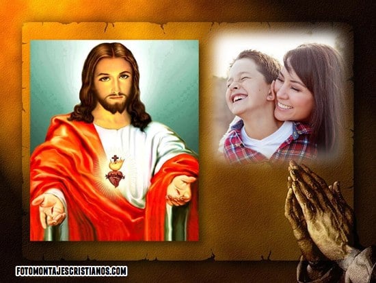 fotomontajes con el sagrado corazon de jesus